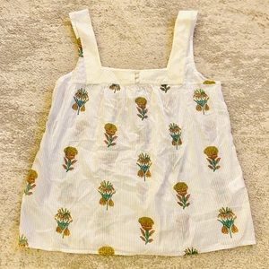 NWT Lucky Brand Bohemian Yellow Floral Tank Top